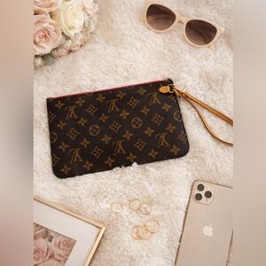 Louis Vuitton Monogram neverfull MM GM pouchette pivione